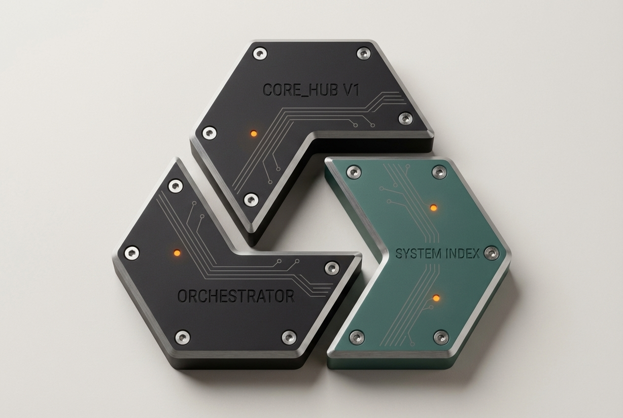 3D logo mosaic — Proticom identity