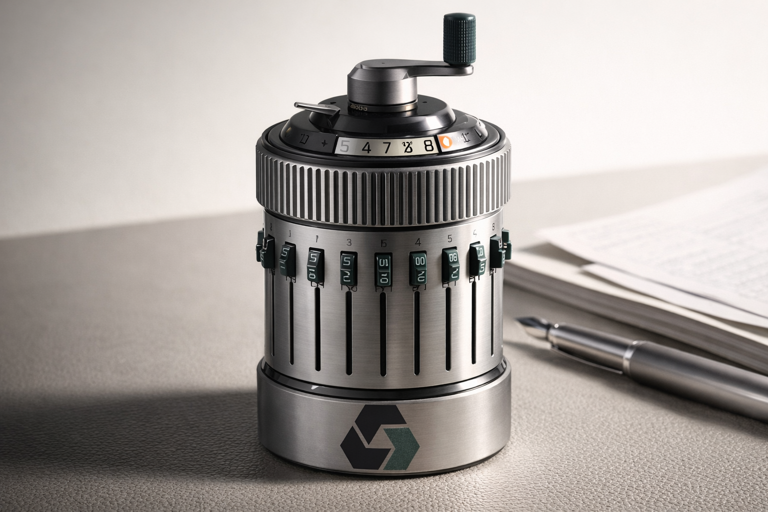 Curta calculator — financial precision