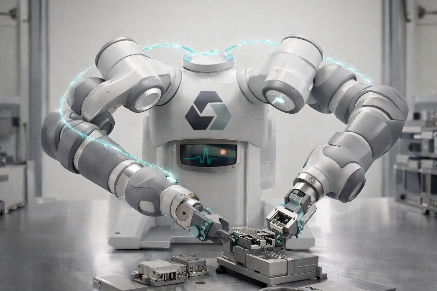 Illustration for agentic automation and collaborative robots